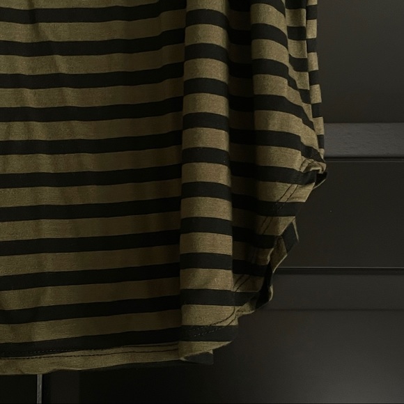 LIKE NEW Green/Black Striped Tunic Jersey Tank - Picture 6 of 8